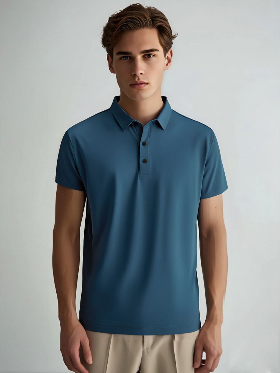 Ice Silk Lapel Polo Shirt