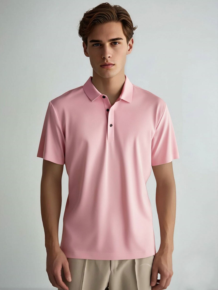 Ice Silk Lapel Polo Shirt