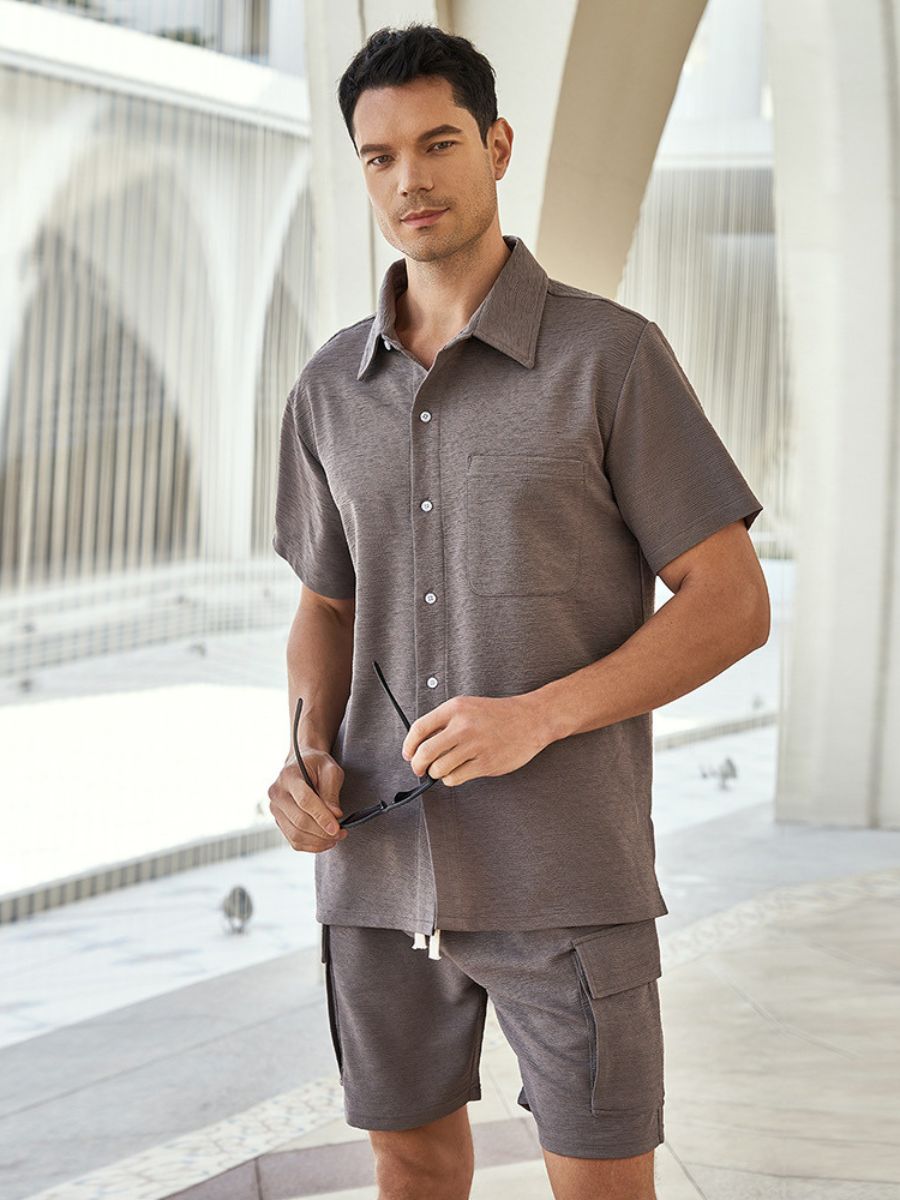 Two-Piece Shirt and Cargo Shorts