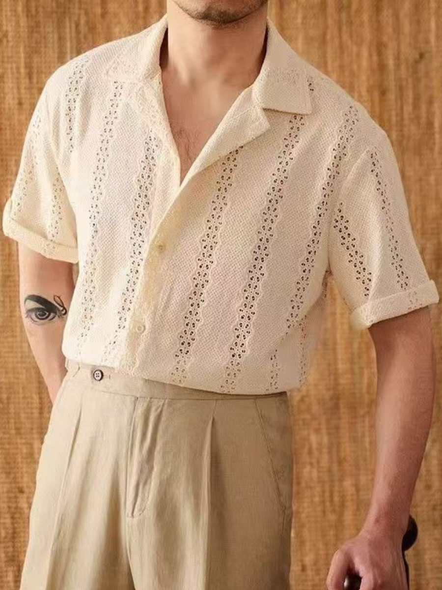 Vintage Hollow-Out Summer Shirt