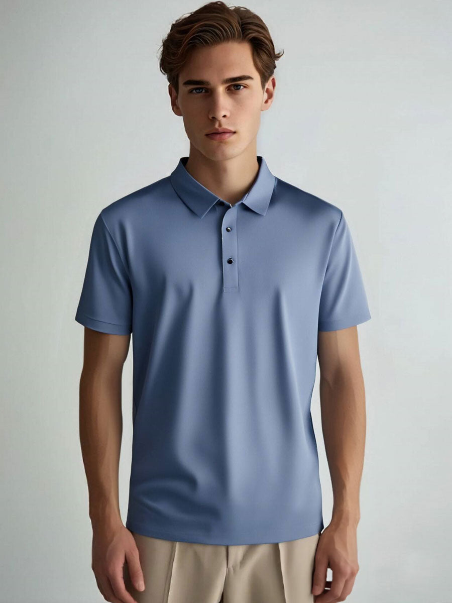 Ice Silk Lapel Polo Shirt