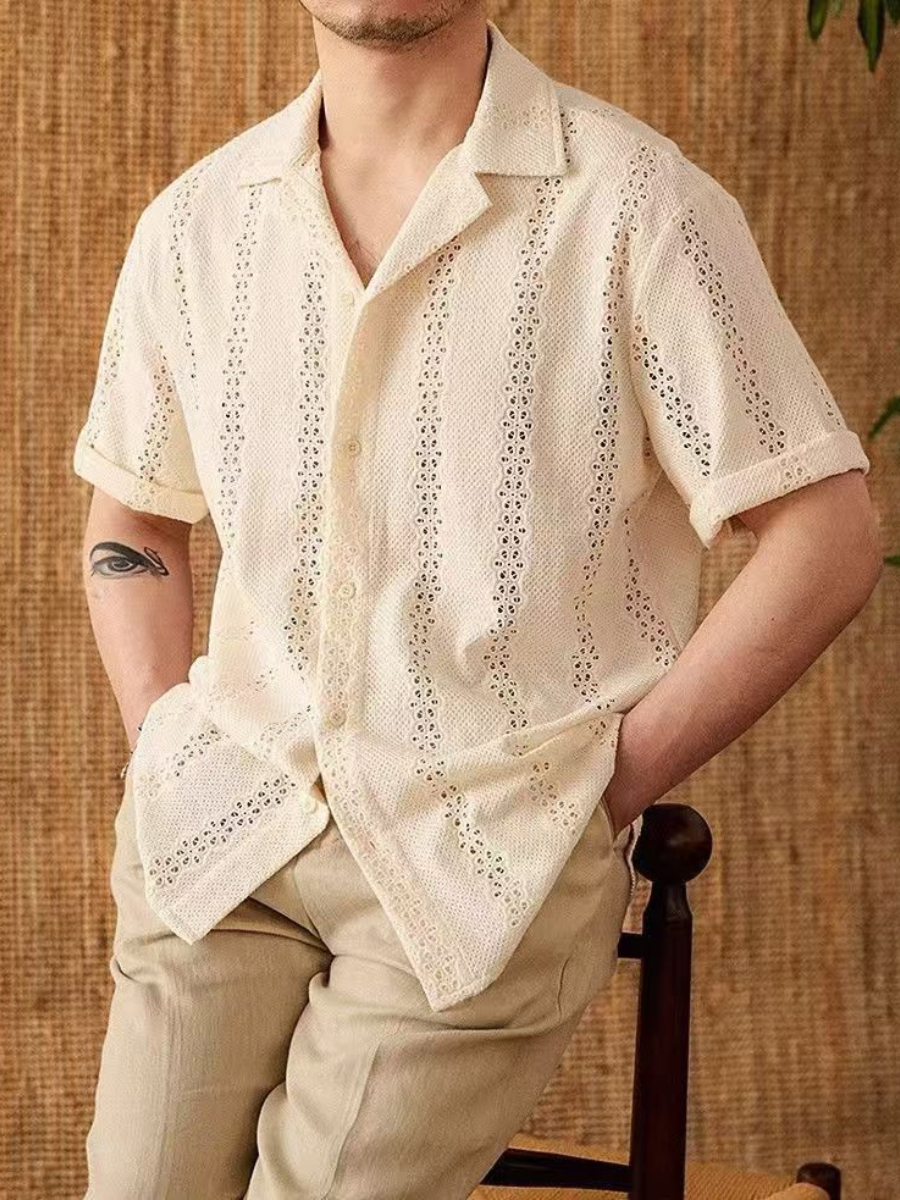 Vintage Hollow-Out Summer Shirt