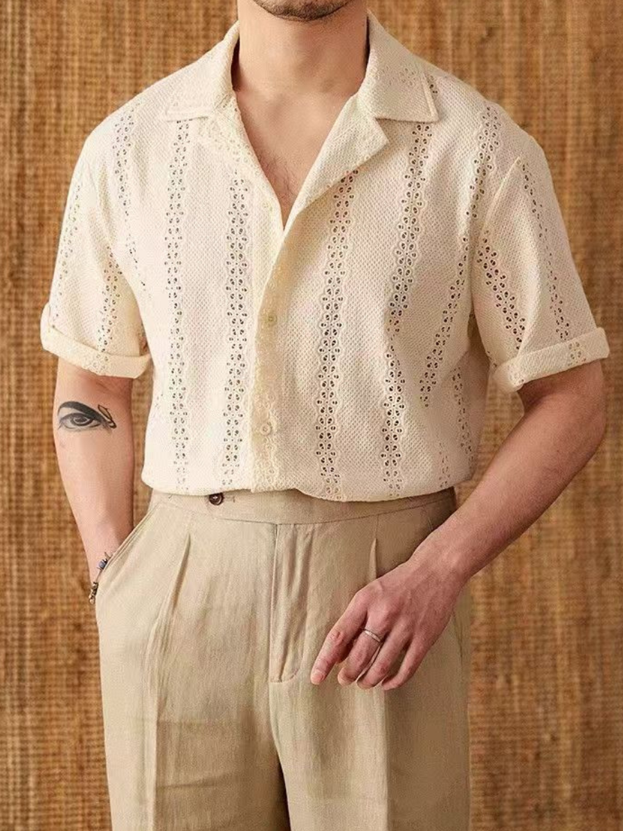 Vintage Hollow-Out Summer Shirt