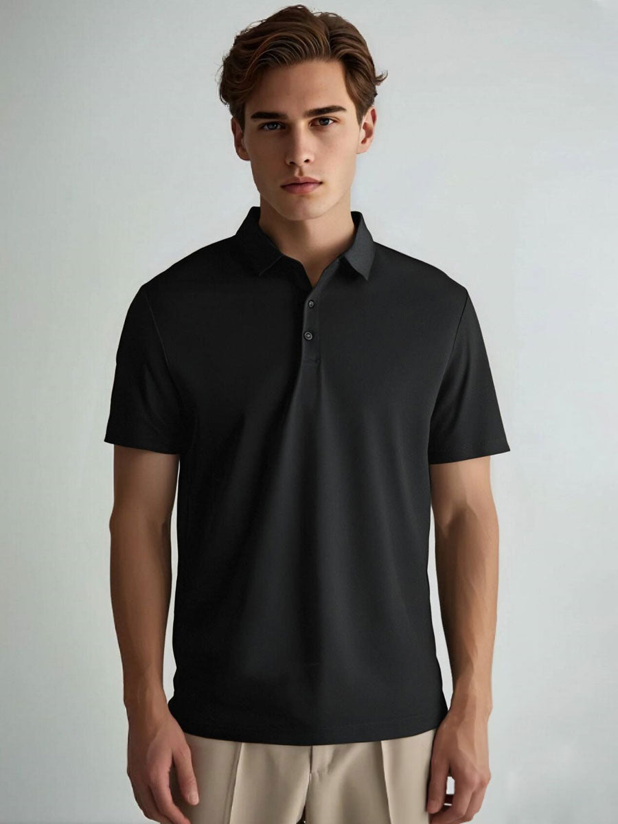 Ice Silk Lapel Polo Shirt