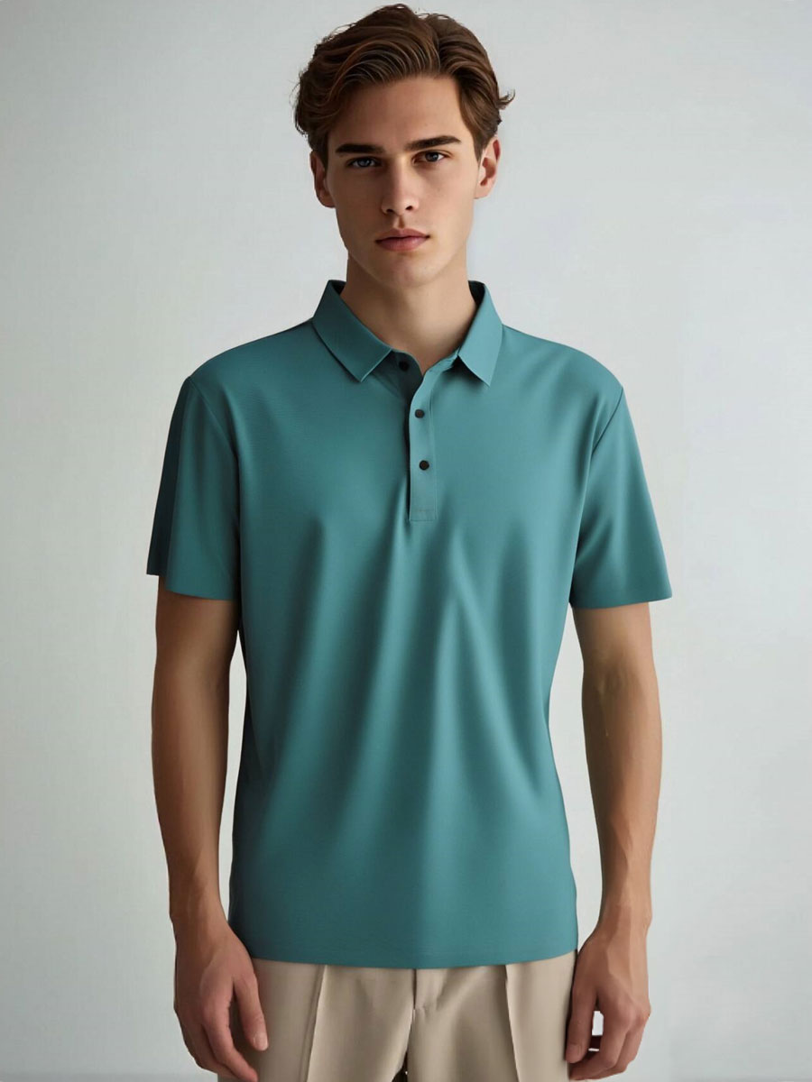 Ice Silk Lapel Polo Shirt