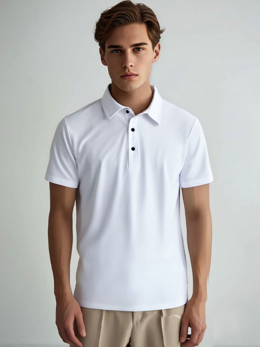 Ice Silk Lapel Polo Shirt