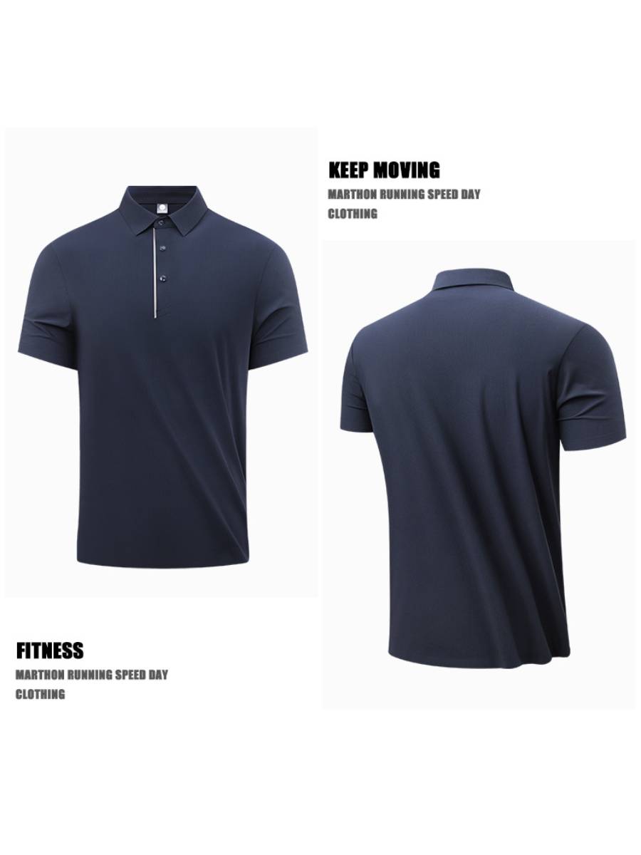Business Ice Silk Lapel POLO Shirt