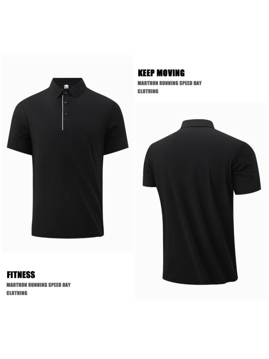 Business Ice Silk Lapel POLO Shirt