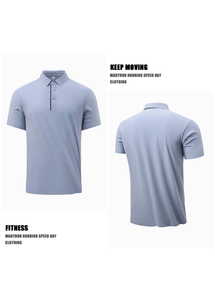 Business Ice Silk Lapel POLO Shirt