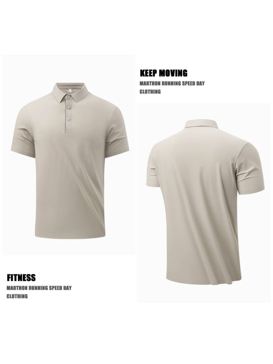 Business Ice Silk Lapel POLO Shirt