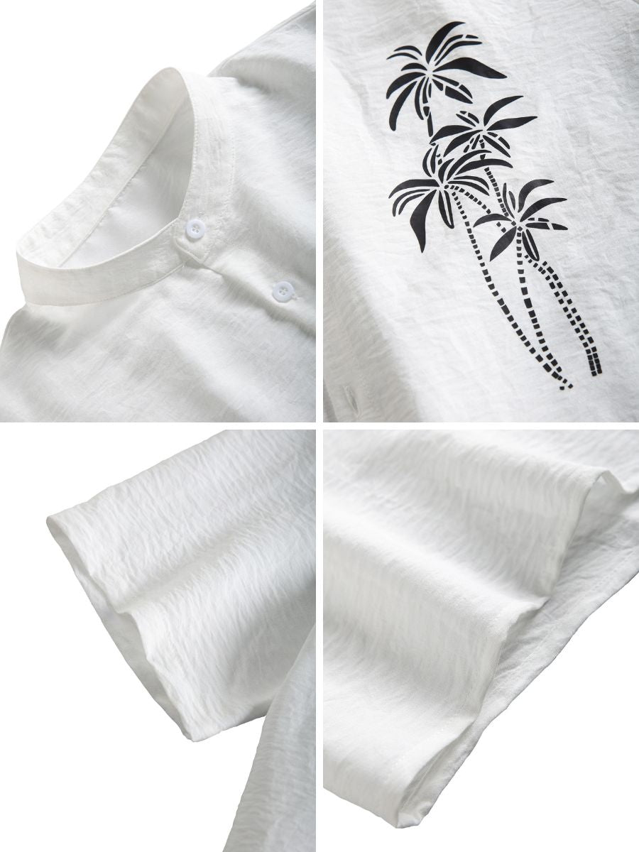 Palm Tree Print Short Summer Set