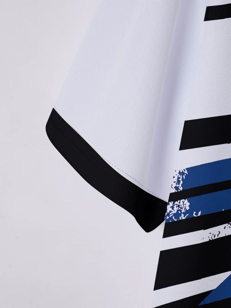 Abstract Graphic Print Polo Shirt