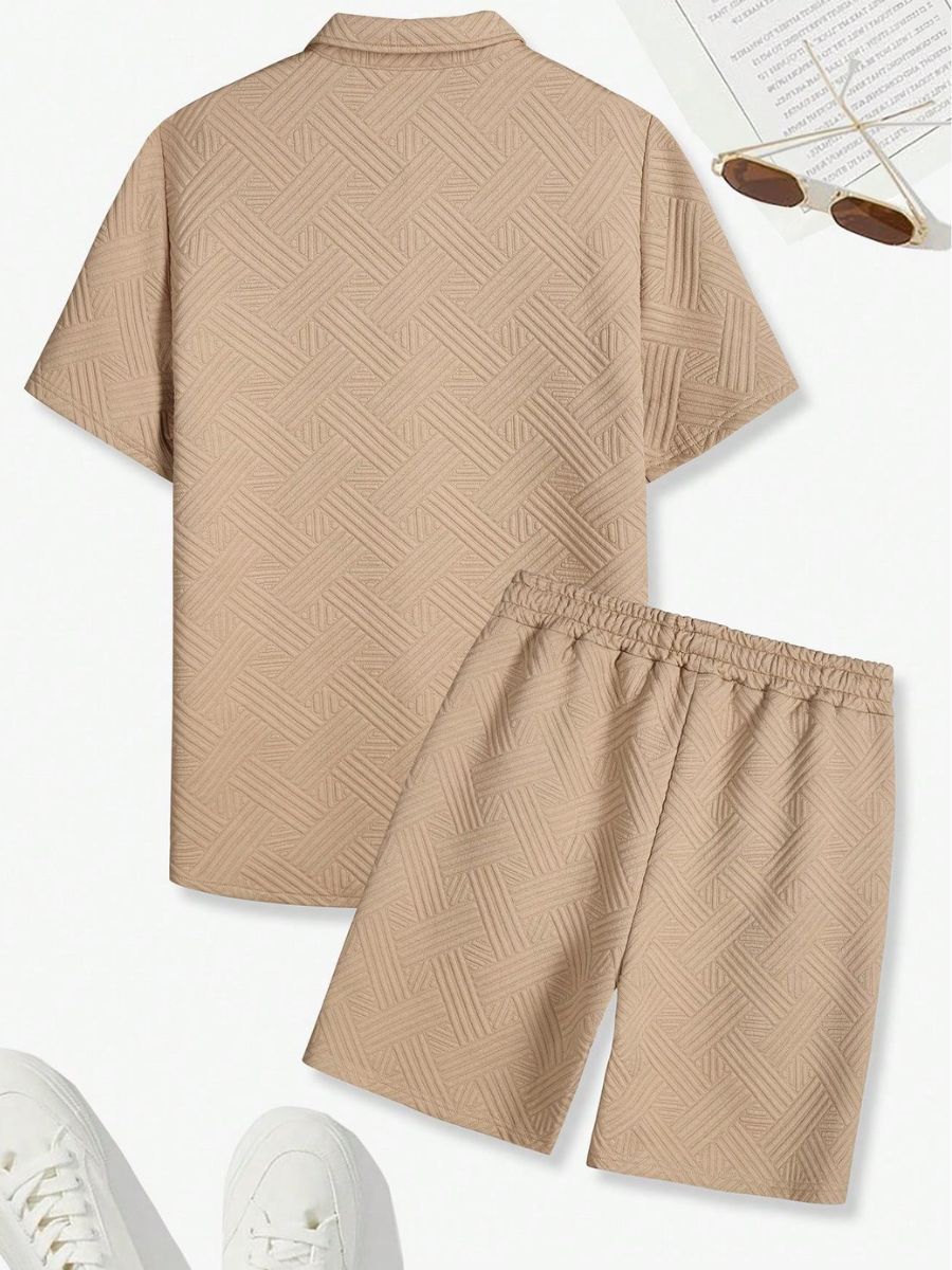 2PCS Geometric Textured Matching Set
