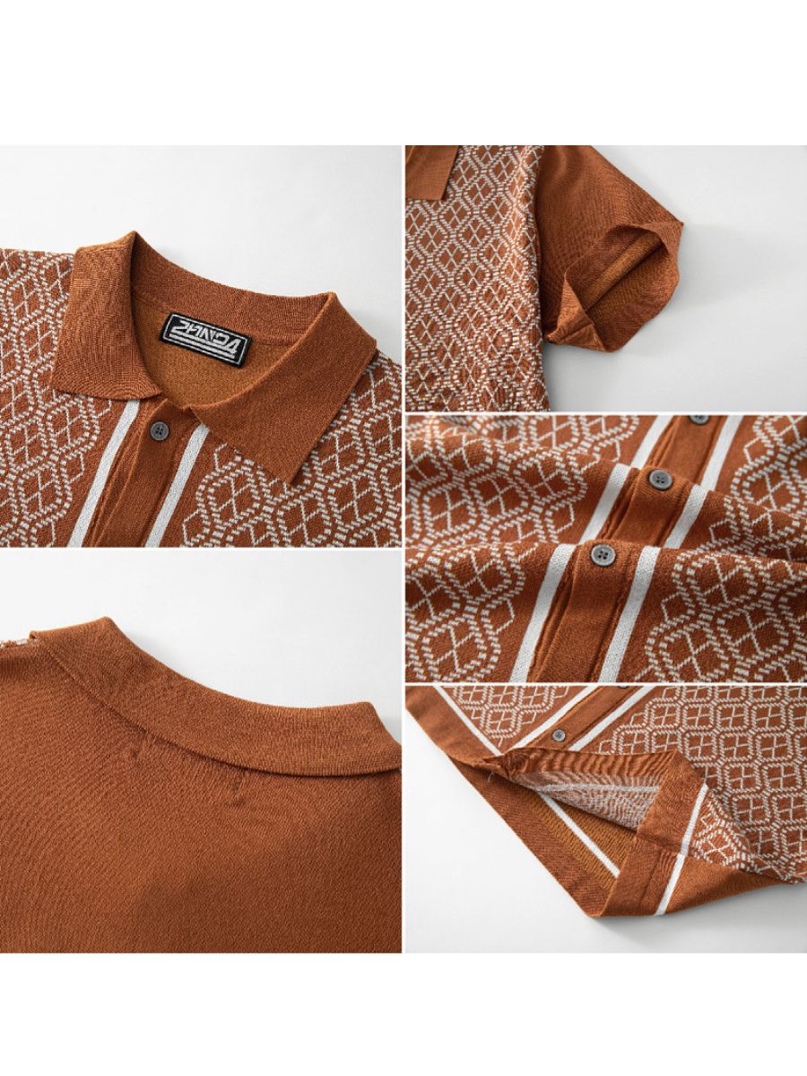 Retro Knitted Polo Style Cardigans