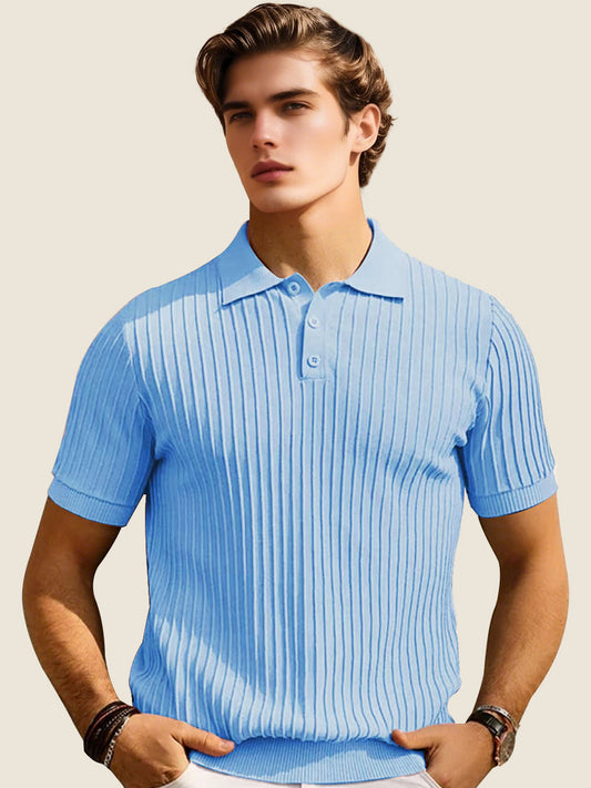Classic Ribbed Texture Polo