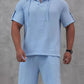 Fashion Hooded Short-sleeved Shorts Suit