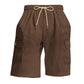 Corduroy Drawstring Cargo Shorts