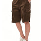 Corduroy Drawstring Cargo Shorts