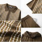2-Piece Geometric Knit Matching Set