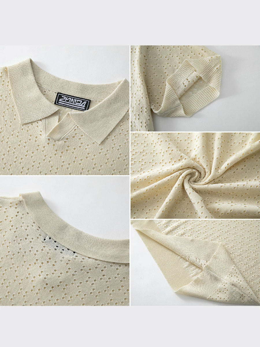 Crochet Cuban Collar Polo