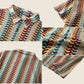Multicolor Wave Crochet Knit Shirt