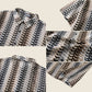 Multicolor Wave Crochet Knit Shirt