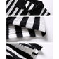 Retro Striped Crochet Oversized Shirt