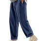 Linen Drawstring Elastic Waist Trousers