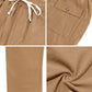 Linen Drawstring Elastic Waist Trousers