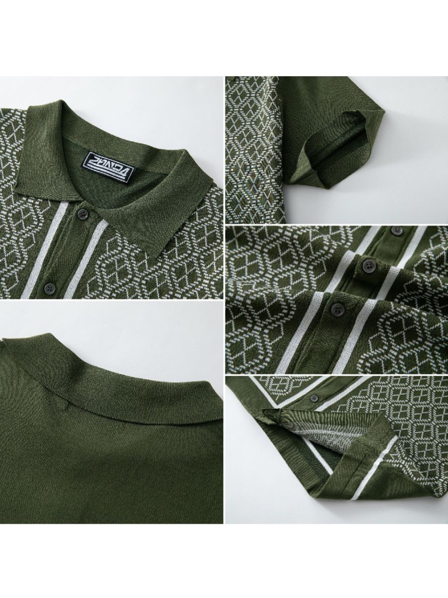 Retro Knitted Polo Style Cardigans