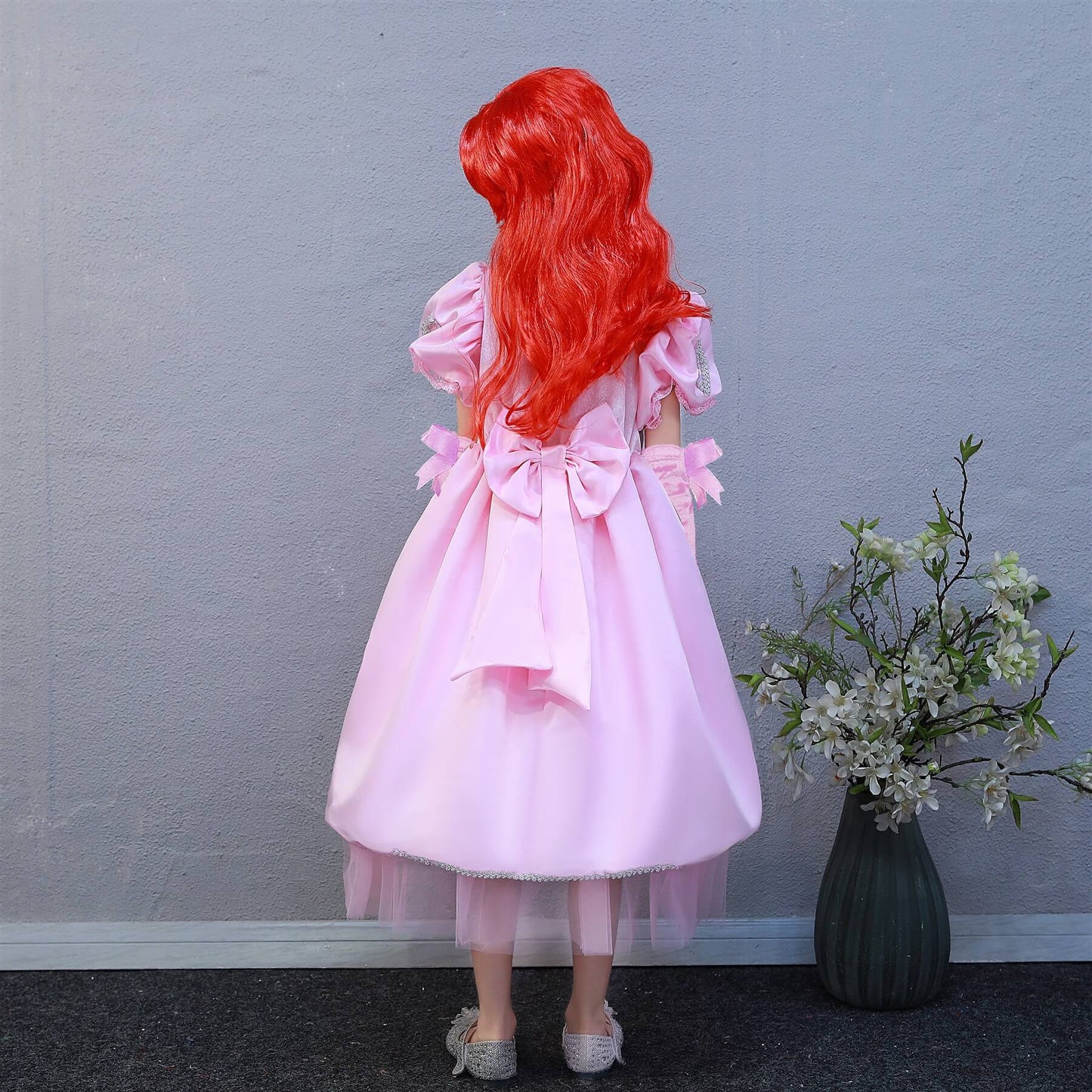 Girls Mermaid Dress Up Princess Ariel Princess Dress and Wig for Cosplay