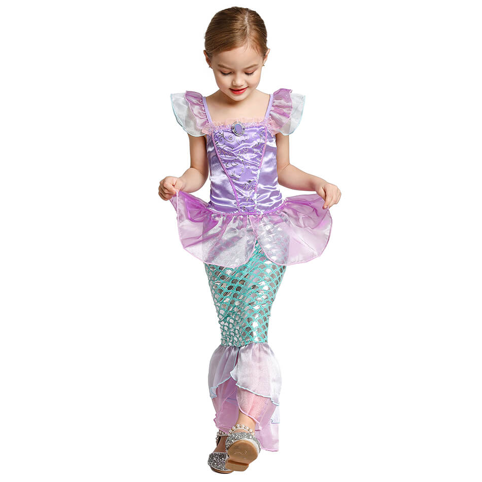 The Little Mermaid Cosplay Dress Girls Princess Dress Up Party Cosplay Costume