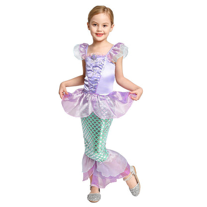 The Little Mermaid Cosplay Dress Girls Princess Dress Up Party Cosplay Costume