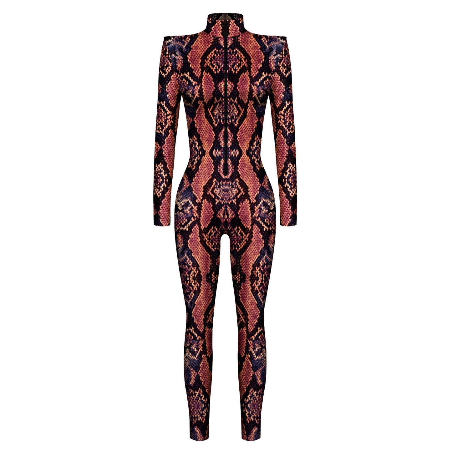 Halloween Costume Snakeskin Print Jumpsuit