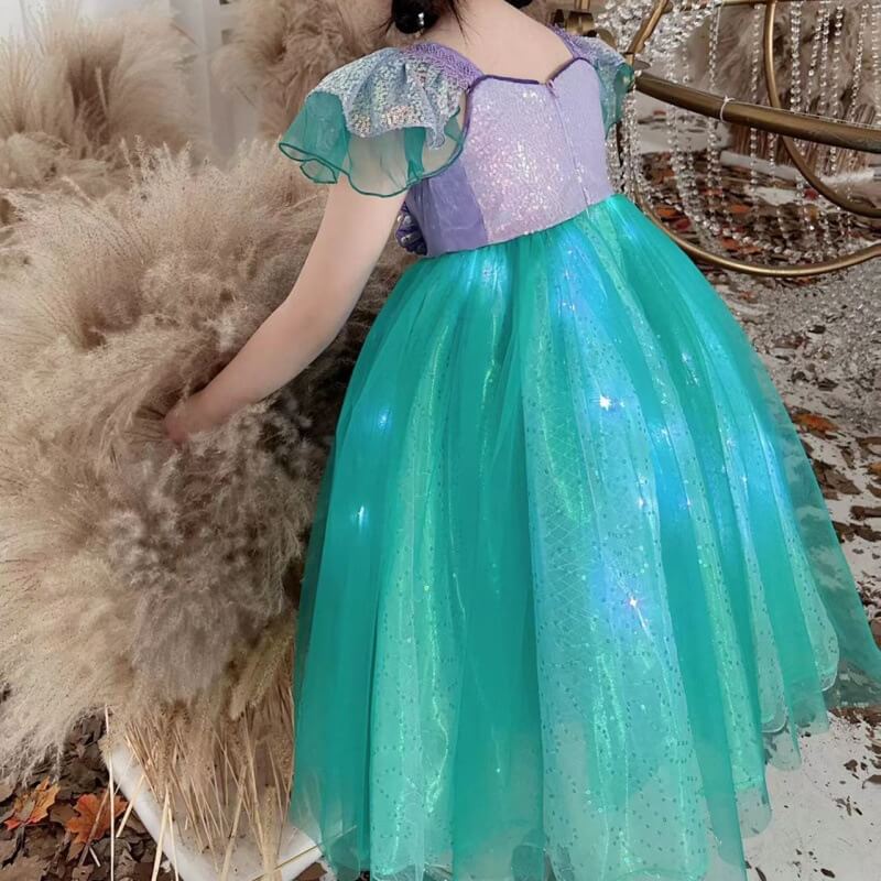 Girls Mermaid Tutu Dress with LED Light Up