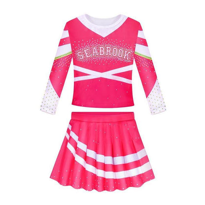 Girls Adult Cheerleader Costumes Cosplay Dress Up Outfit Sweatshirt Skirt