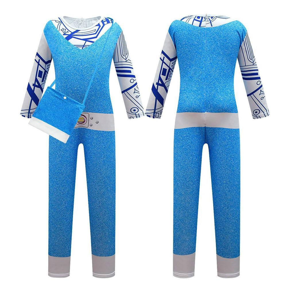 Kids Cosplay Costume Boys Girls Alien Jumpsuit Bag Full Set