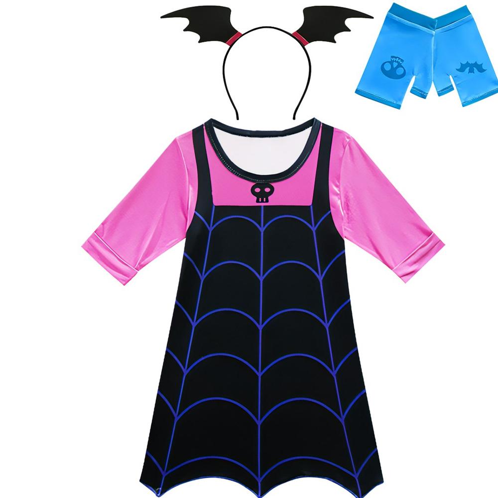 Girl Halloween Cosplay Vampirina Full Set Dress Costume