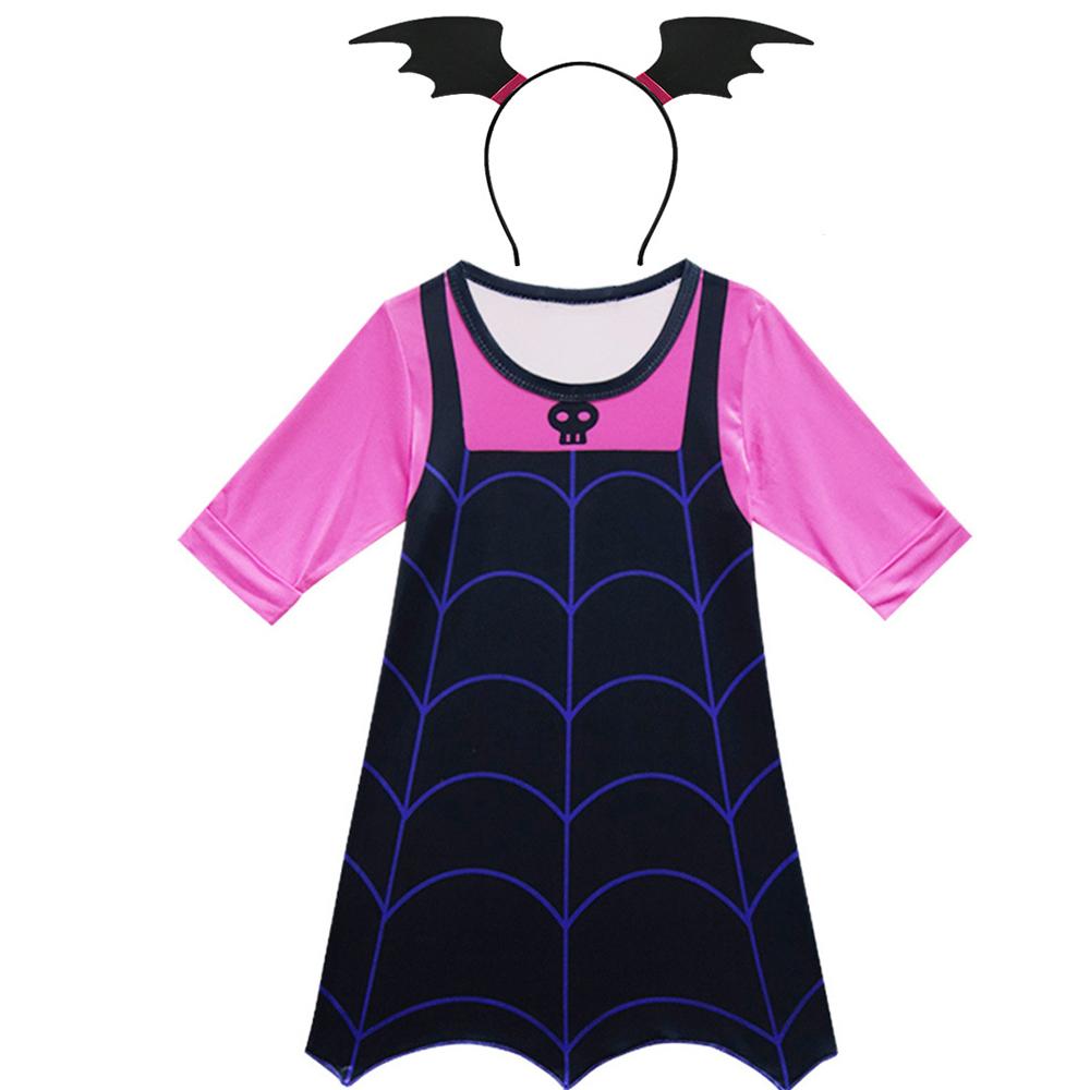 Girl Halloween Cosplay Vampirina Full Set Dress Costume