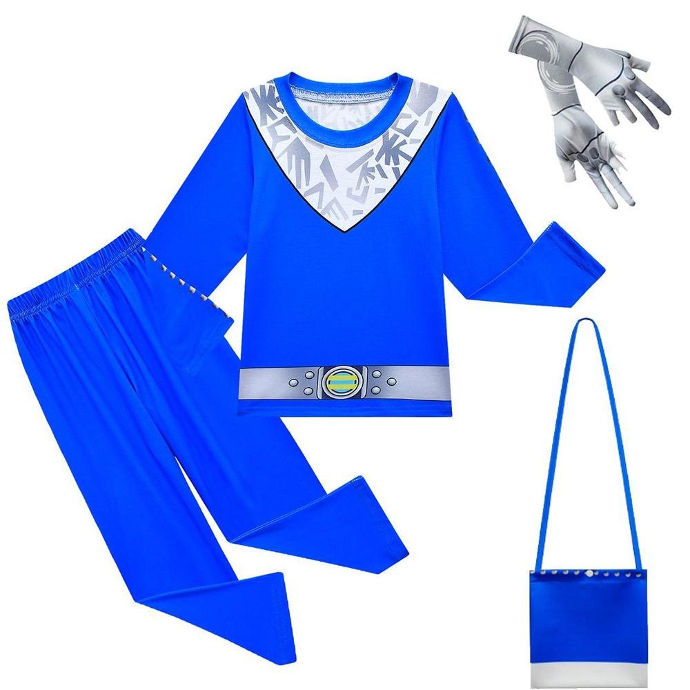 Boys Girls Alien Costume Kids Outfit Sweatshirt Pants Gloves Bag Wig 4pcs Set for Cosplay