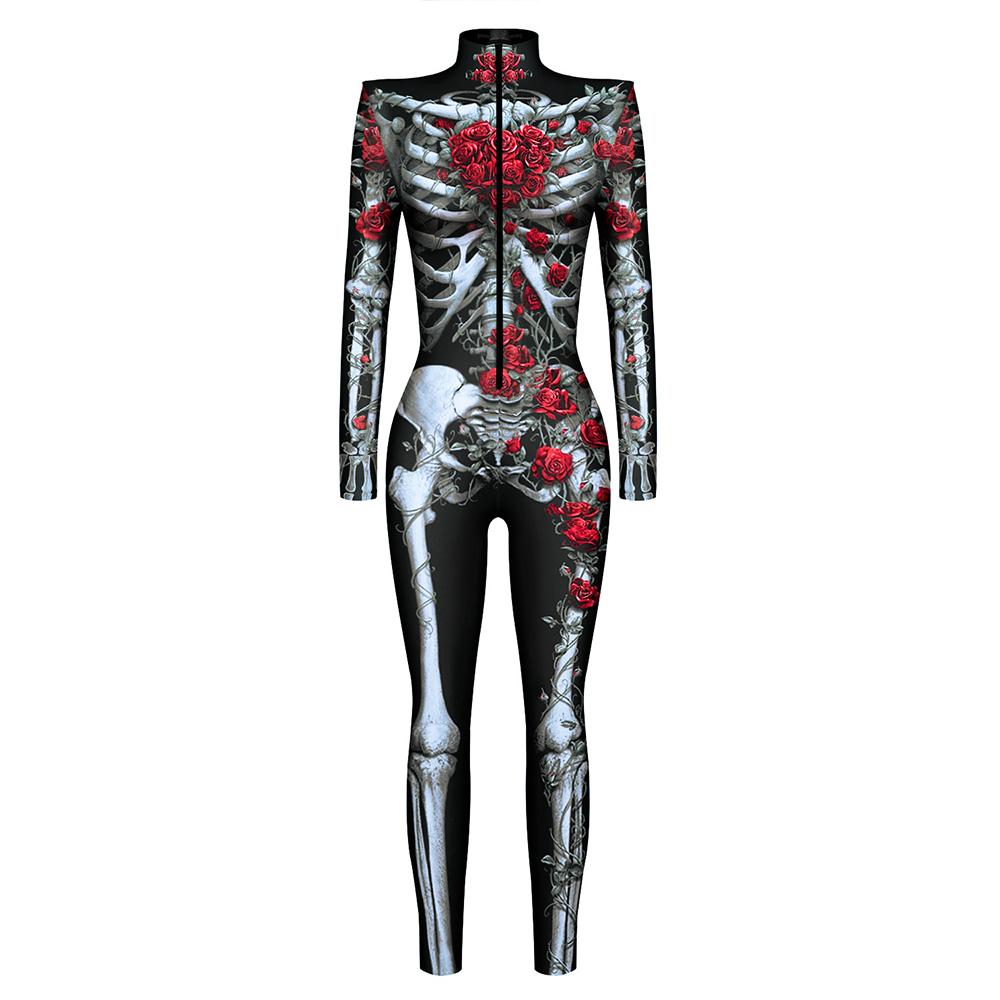 Halloween Costume Snakeskin Print Jumpsuit