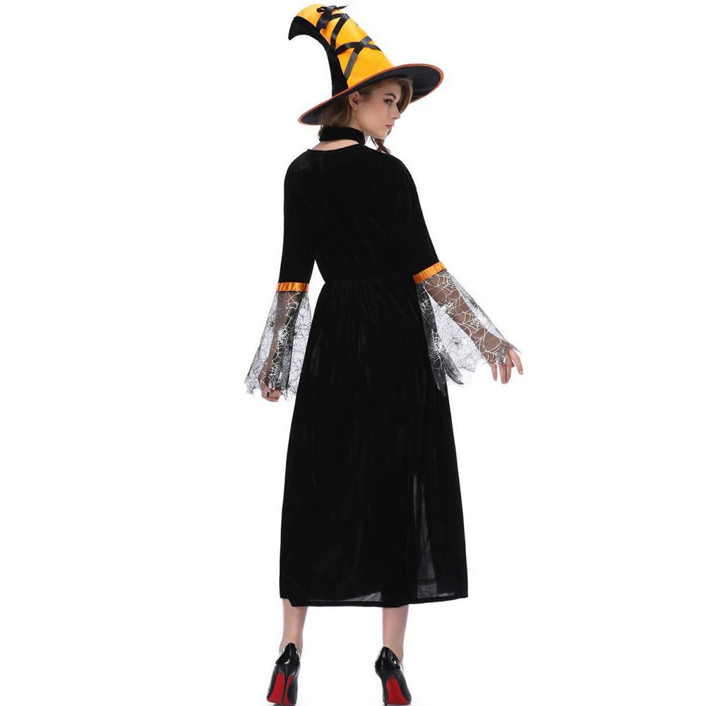 Halloween Witch Colorblock Dress Costume