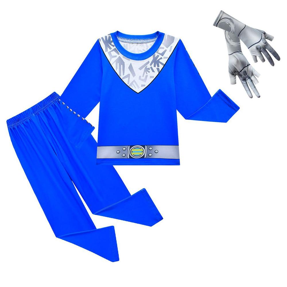 Boys Girls Alien Costume Kids Outfit Sweatshirt Pants Gloves Bag Wig 4pcs Set for Cosplay