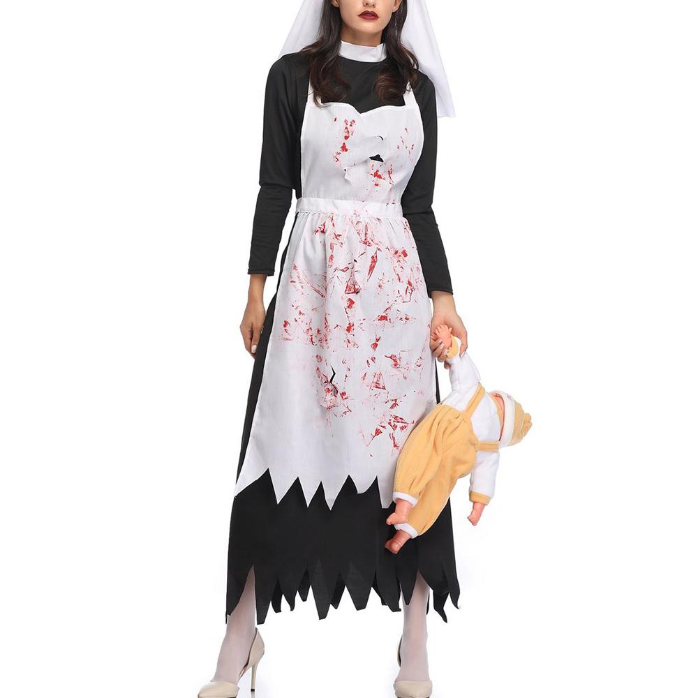 Women's Nun Costume With Mock Apron