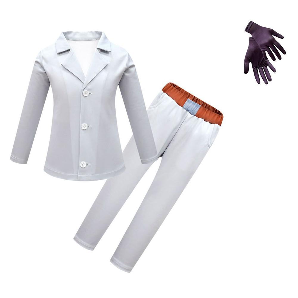 Kids White Suits With Wolf Mask Cosplay Costume