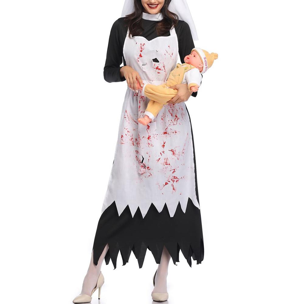 Women's Nun Costume With Mock Apron