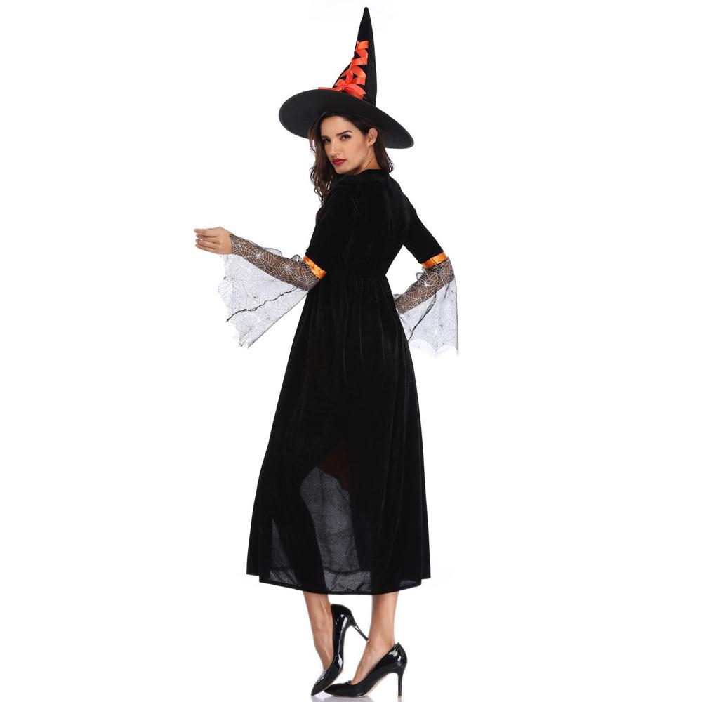 Halloween Witch Colorblock Dress Costume