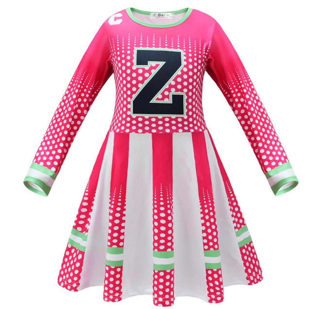 Girls Blue Pink Long Sleeve Dress Cosplay Costume for Halloween