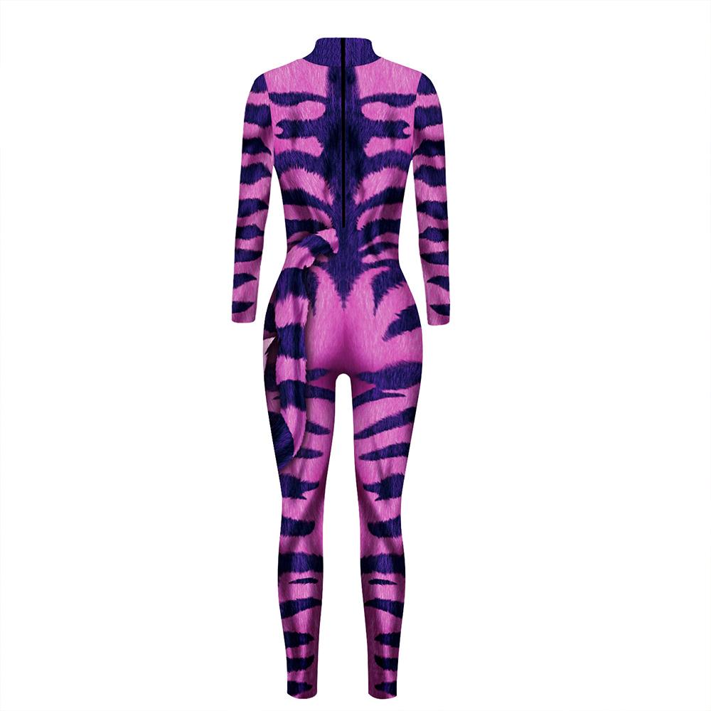 Halloween Costume Skeleton Print Jumpsuit