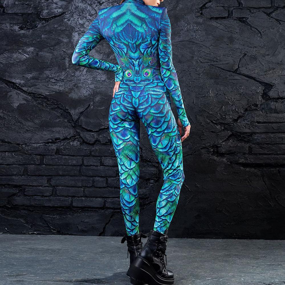 Halloween Costume Snakeskin Print Jumpsuit